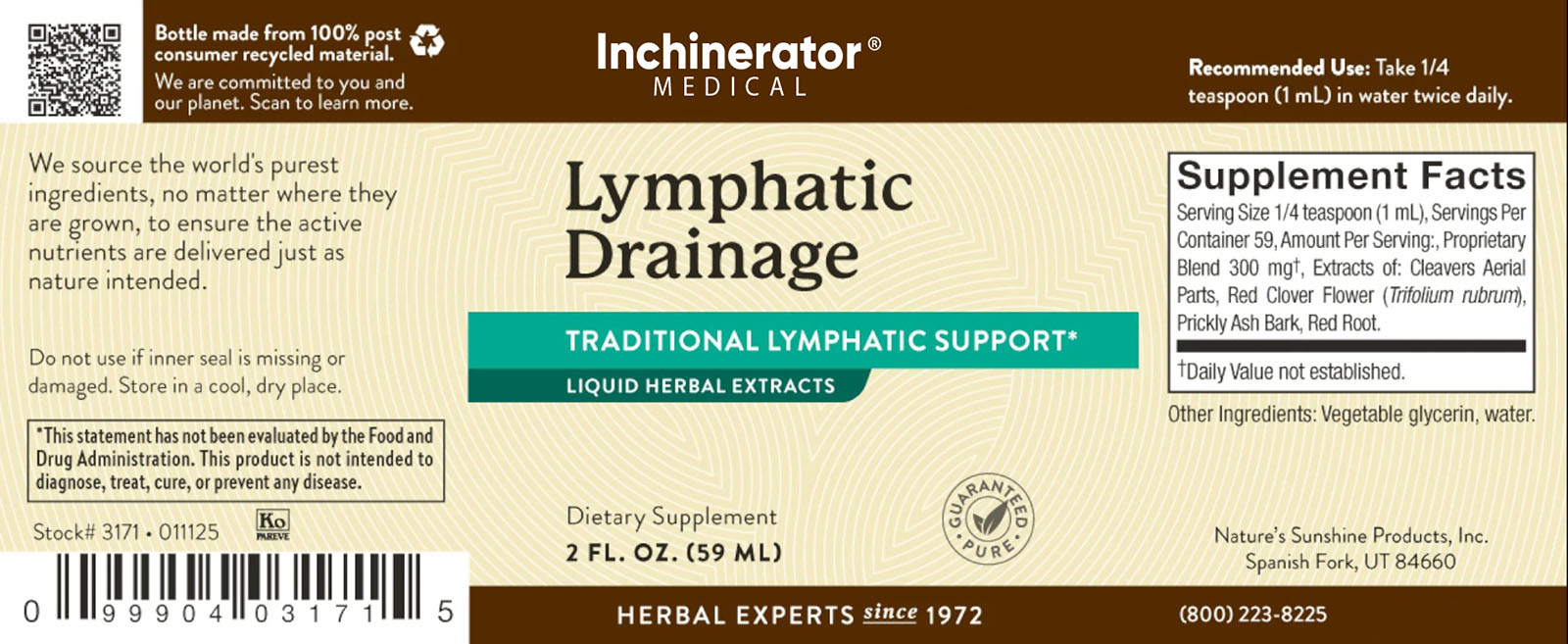 Inchinerator's Booster - Lymphatic Drainage Syrup